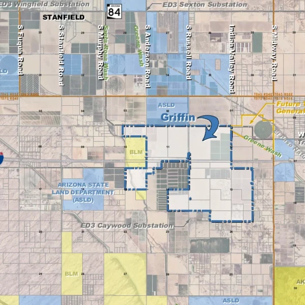 New Griffin Energy 2,685-Acre Solar-Gas-Battery Proposal Faces Flooding Concerns at Pinal County Planning Session