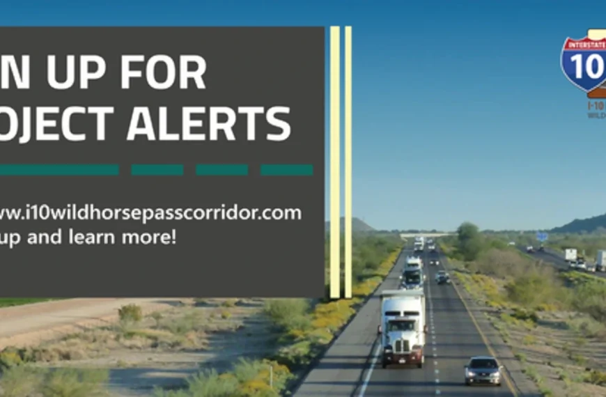 Drivers traveling on I-10 through the Wild Horse Pass Corridor should plan for overnight lane restrictions (Aug. 18 – 21)