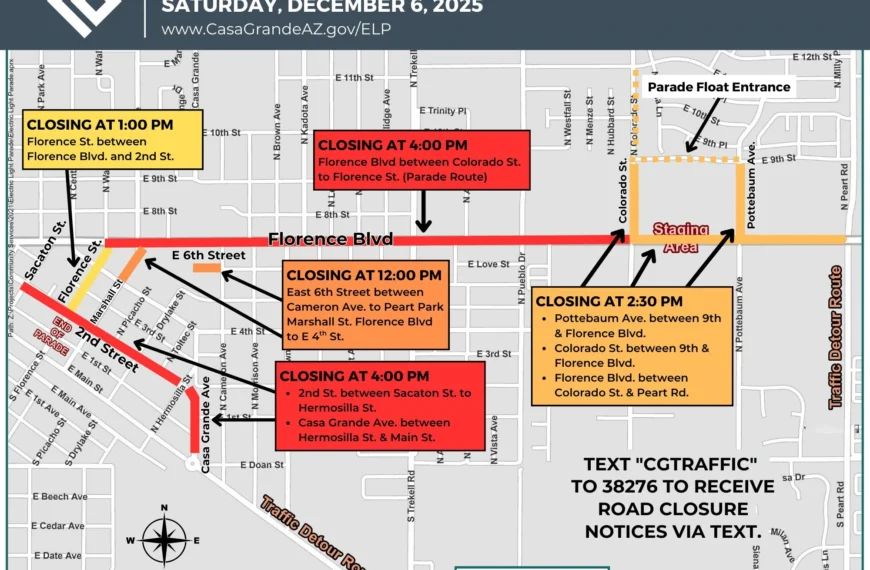 Casa Grande Electric Light Parade Street Closures |…