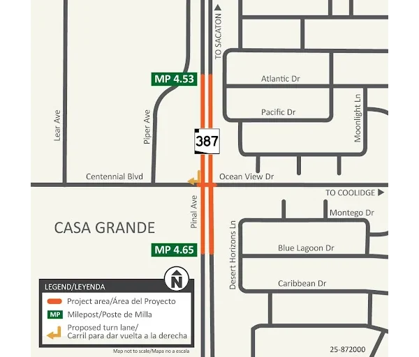 SR 387 Lane Restrictions Extended Through Feb. 6 in Casa Grande