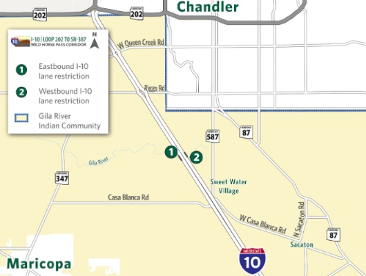 I-10 Lane Restrictions Wild Horse&hellip;