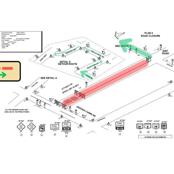 N. Attaway Road Closure Jan. 20–21: Detour via Cooper Road