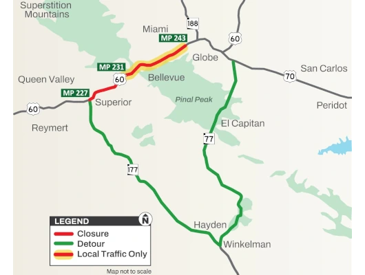 US 60 Closure Near Superior:&hellip;